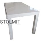 Stół biały połysk z jednym wkładem powiększającym