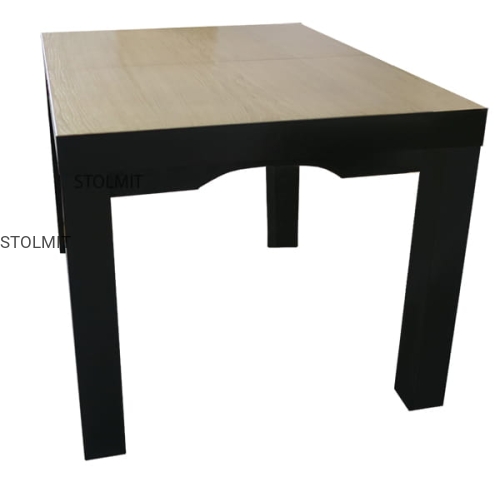 stół 8 nóg dab naturalny blat, nogi czarny mat stolmit.jpg