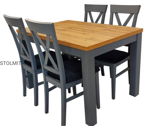 szary stół z krzesłami stolmit.jpg