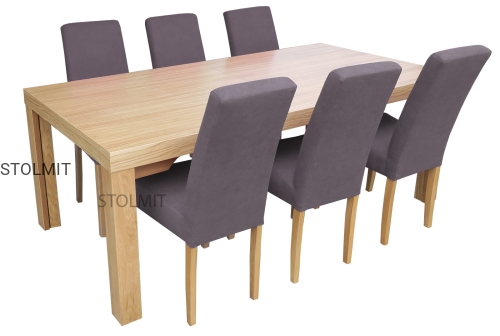 stół dębowy 8 nóg z 6 krzesłami komin szary stolmit.jpg
