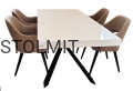 stół pająk nogi stalowe blat połysk krzesła podłokietniki stolmit.jpg