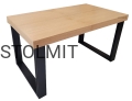 stół blat dab nogi stalowe U duże wymiary stolmit.jpg