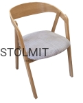 Nowoczesne krzesło lity dąb fotelik z podłokietnikiem